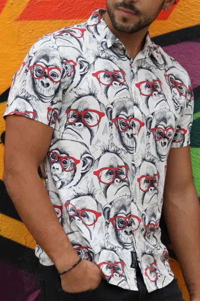 Baja Llama Dr. Yessir Button-up Shirt In White