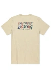 Baja Llama Men's Fight Against Boring Retro - Cream Primo Graphic Tee In Cream