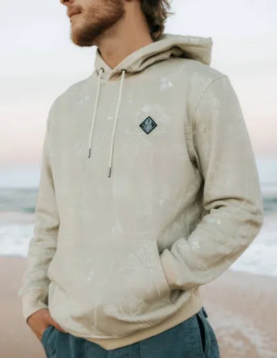 Baja Llama Helsinki Cotton Hoodie In Beige