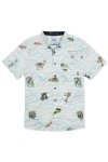 Baja Llama Men's Grey Incan Treasures - 7-seas Button Up In White