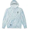 Baja Llama White / Blue Jellyfish Organic Cotton Hoodie - Tie Dye In Tie Dye