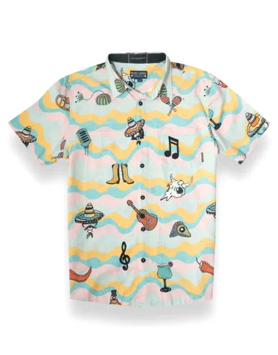 Baja Llama Men's Ay Caramba - 7-seas Button Up In Pink