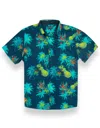 Baja Llama 121 Do One Nighthawk Button Up Shirt In Blue In Green