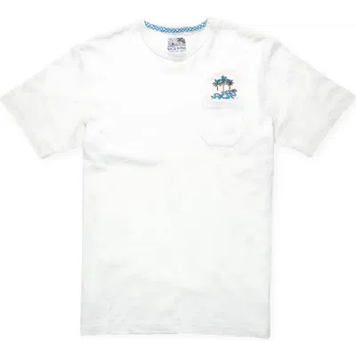 Baja Llama Palmy Waves In White