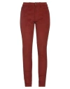 Bake° At 33° Woman Pants Rust Size 27 Cotton, Elastane In Red