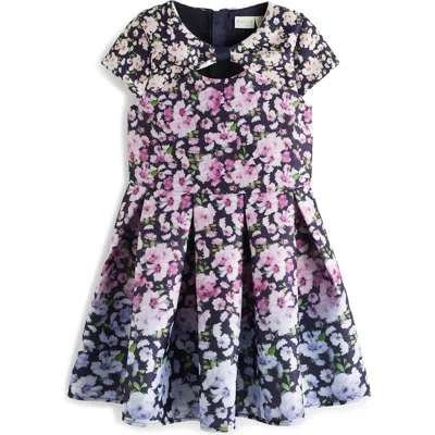 Baker By Ted Baker Kids' Floral Scuba Crepe Dress In Multi