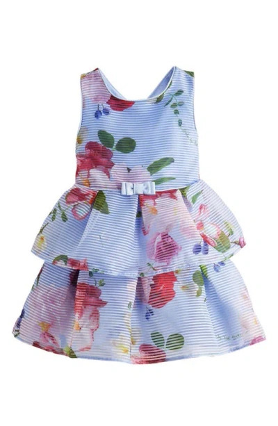 Baker By Ted Baker Kids' Paper Floral Tiered Dress In Blue