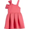 Baker By Ted Baker Kids' Shoulder Bow Scuba Crepe Dress In Pink