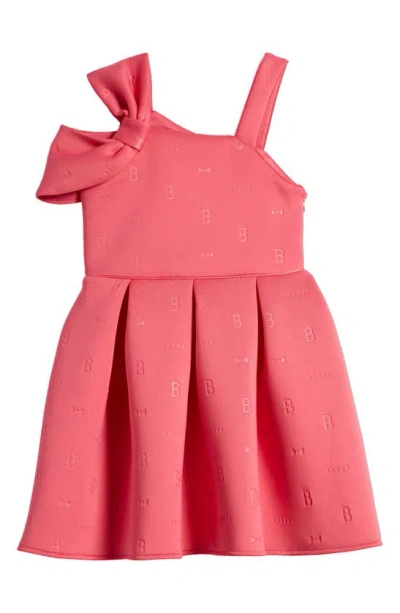 Baker By Ted Baker Kids' Shoulder Bow Scuba Crepe Dress In Pink