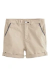 Baker By Ted Baker Kids' Stretch Cotton Chino Shorts In Brown