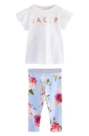 BAKER BY TED BAKER BAKER BY TED BAKER LOGO T-SHIRT & FLORAL LEGGINGS SET