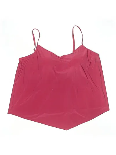 Pre-owned Bal Harbour Swimsuit Top Pink Solid Pattern Swimwear