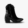 Bala Di Gala Short Boots In Black Denim In Black