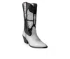 Bala Di Gala Women's Italian Western Premium Leather Monarch Boots In Black & White In Multi