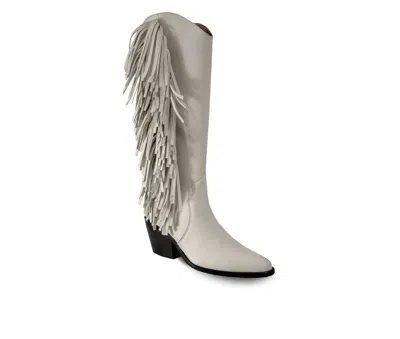 Bala Di Gala Women's Knee-high Premium Leather Ely Boots In White