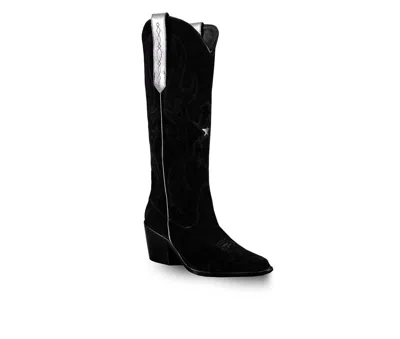 Bala Di Gala Women's Knee-high Suede Leather Western Fenix Boots In Black