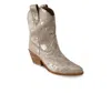 Bala Di Gala Women's Leather Western Calf Boots In Beige In Grey
