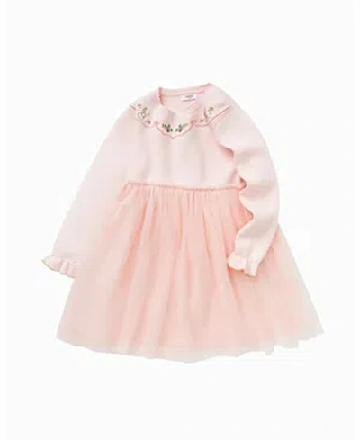 Balabala Girls' Zodiac Woolen Dress - Baby, Little Kid, Big Kid In Pink