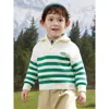 Balabala Luckyday Green Stripe Half-zip Sweater