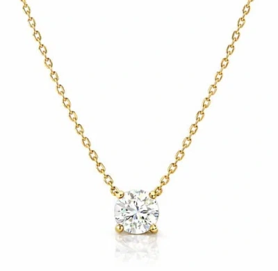Balacia Diamond Solitaire Necklace In Gold