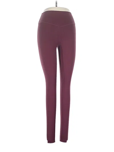 Pre-owned Balance Athletica Active Pants In Burgundy