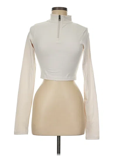 Pre-owned Balance Athletica Cardigan Sweater In White