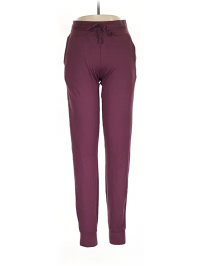 Pre-owned Balance Athletica Casual Pants In Burgundy