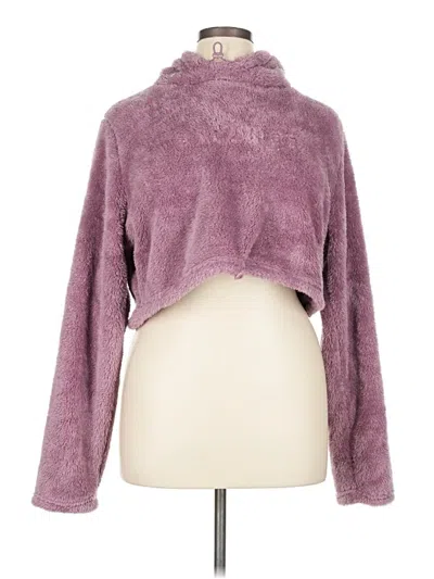 Pre-owned Balance Athletica Faux Fur Jacket In Purple