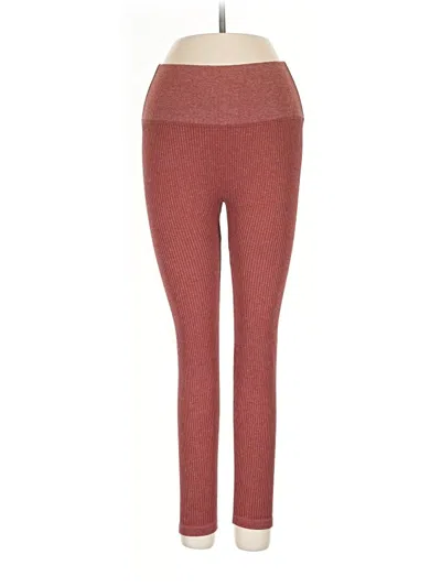Pre-owned Balance Athletica Yoga Pants In Burgundy