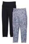 Balance Collection 2-pack Capri Leggings In Black/graystone Bohe