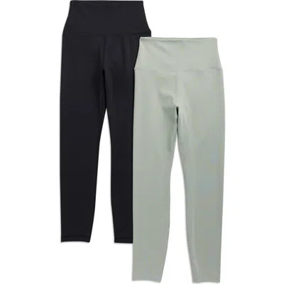 Balance Collection 2-pack Easy High Waist Crop Leggings In Gray