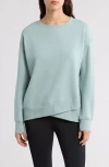 Balance Collection Aria Crossover Pullover In Gray Mist