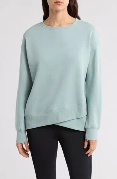 Balance Collection Aria Crossover Pullover In Gray Mist