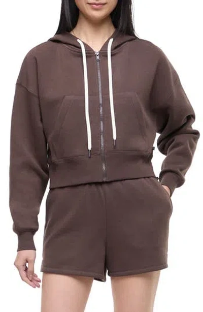Balance Collection Dottie Hoodie & Short Set In Brown