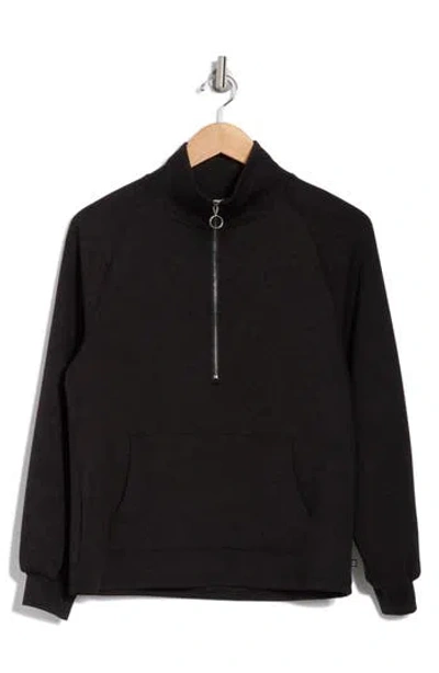 Balance Collection Katie Quarter Zip Sweatshirt In Black