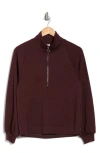 Balance Collection Katie Quarter Zip Sweatshirt In Chocolate Plum