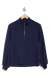 Balance Collection Katie Quarter Zip Sweatshirt In Peacoat