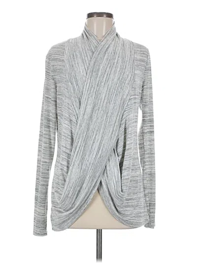 Pre-owned Balance Collection Long Sleeve Top Gray Cowl Neck Tops