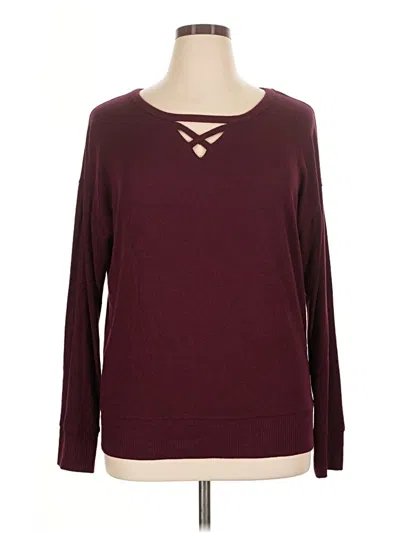Pre-owned Balance Collection Long Sleeve T-shirt In Burgundy
