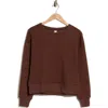 Balance Collection Nancy Quilted Pullover Sweatshirt In Brown