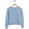 Balance Collection Nancy Quilted Pullover Sweatshirt In Blue