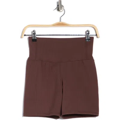 Balance Collection Piper 5-inch Ribbed Bike Shorts In Brown