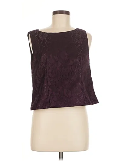 Pre-owned Balance Collection Sleeveless Blouse In Burgundy