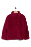 Balance Collection Stevie Mock Neck Faux Fur Sweatshirt In Red