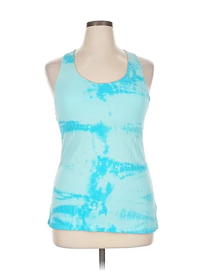 Pre-owned Balance Collection Tank Top Blue Halter Neckline Tops