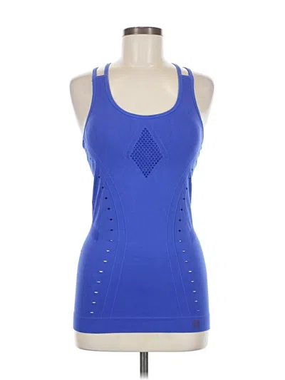 Pre-owned Balance Collection Tank Top Blue Halter Neckline Tops