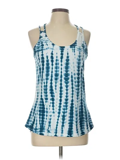 Pre-owned Balance Collection Tank Top Blue Halter Neckline Tops