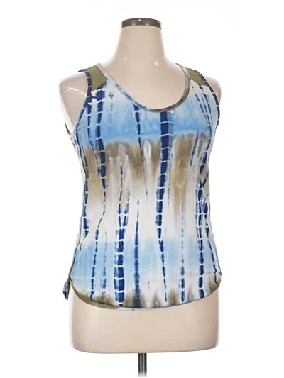 Pre-owned Balance Collection Tank Top Blue Halter Neckline Tops