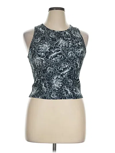 Pre-owned Balance Collection Tank Top Blue Halter Neckline Tops