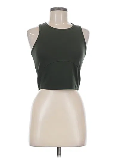 Pre-owned Balance Collection Tank Top Green Halter Neckline Tops